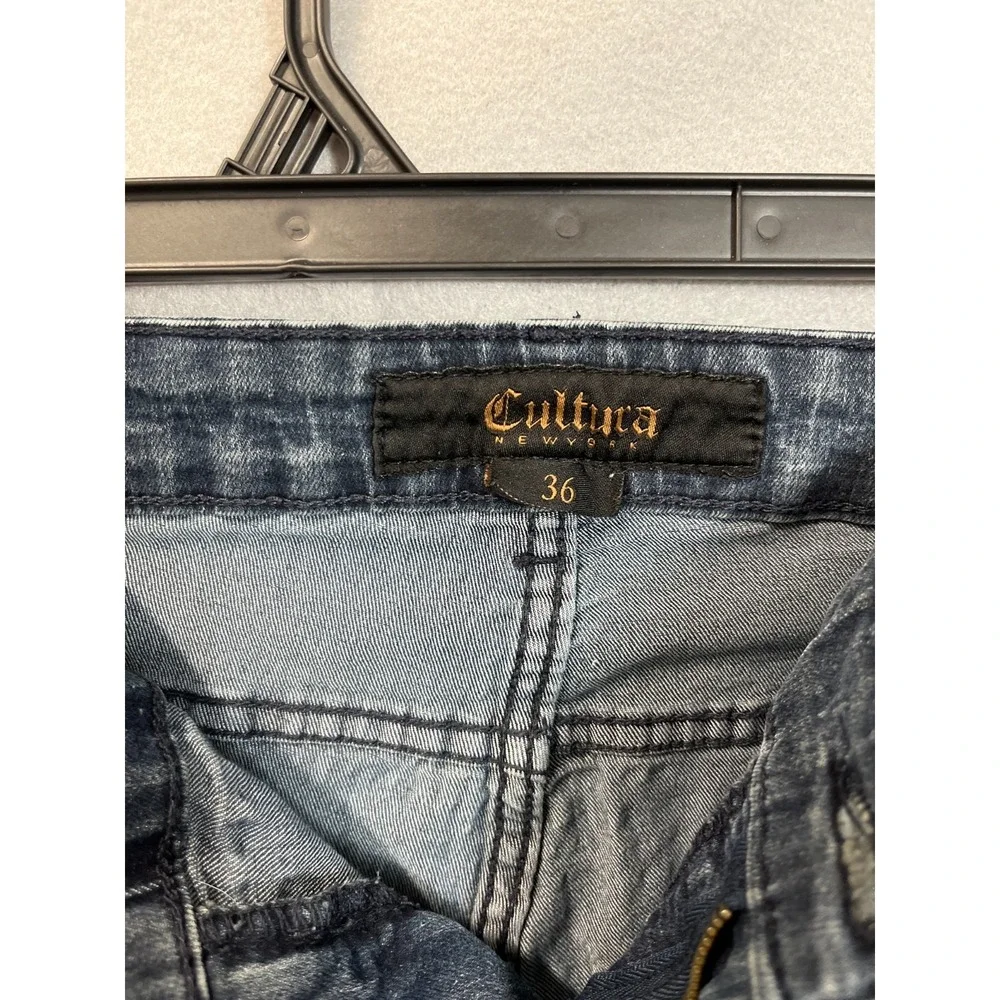 Cultura New York Jeans Mens 36 Blue Denim‎ 5 Pockets Everyday Wear Straight Leg